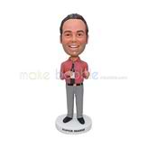 Customized smile bobble head doll