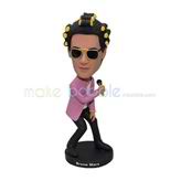 Personalized singer bobblehead with purple over coat