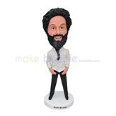 Black beard bobble head doll 