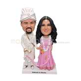 Personalized India style wedding bobblehead 