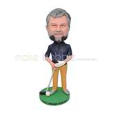 Green ground base bobble head doll with high quality 