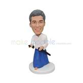 Personalized fencing bobble head doll