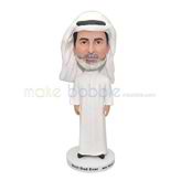 Personalized Arab bobblehead with white clothes 