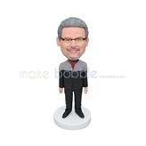 Personalized bobble head doll with suit