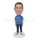 Personalized NIKE blue shirt bobblehead 