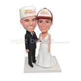 Handmade happy wedding bobblehead gift