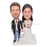 Handmade creative wedding bobblehead 