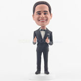 Beau homme affaires figurine