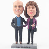 High quality couple bobble head doll for anniversary gift