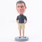 Personalized man bobblehead wearing sport shoes