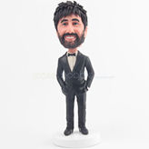 Personalized bobblehead for man in suit