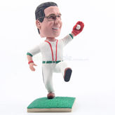 Custom baseball lover bobblehead in white costume