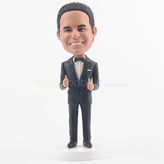 Personalized excellent bobblehead for man in suit