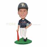 Custom golf player black clothes bobllehead 