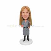 Fashionbale young lady bobblehead 