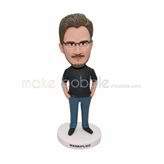 Personalized blue pants bobblehead