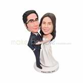 Romantic wedding bobble head doll