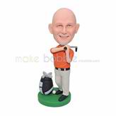 Active golf player bobble head doll