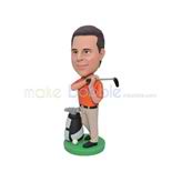 Custom golf player bobble head doll