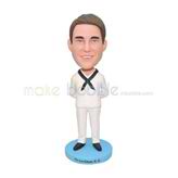 Personalized white clothes bobblehead 