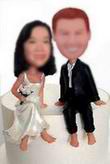 Wedding bobblehead  sat on the base