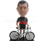 Bobble head custom Bicycle with man