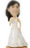 White wedding dress Shoulder bobblehead