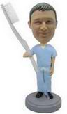 Dentist with Tooth Brush Bobblehead