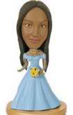 Wedding female bobblehead with Blue dress