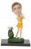 Female Golf bobble head doll