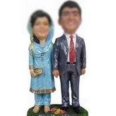 Personalized Custom Wedding bobbleheads of Indian bride