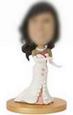 Female bobblehead with beautiful white wedding dress