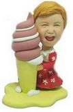 Girl Ice Cream bobble head doll