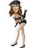 Naughty girl bobble head doll