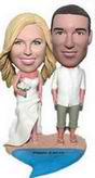 Beach wedding bobblehead