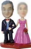 Wedding bobblehead  Purple wedding dress