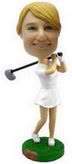 Wearing a white sweat-shirt in golf bobblehead