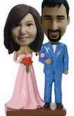 Wedding bobblehead doll blue tuxedo