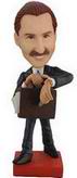 Bobble Head Doll Man in suit Briefcase, Late