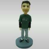 Casual boy bobble head doll