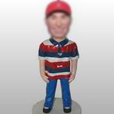 Casual man personalized bobblehead