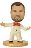 Male bobble head doll  in suit and Embrace