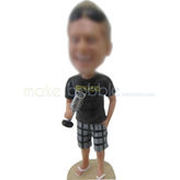 Comfortable Male bobble head doll