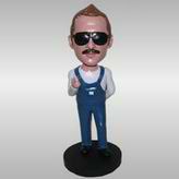 Cool men bobble head doll with sunglass