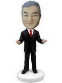 Speaker bobble head doll with black suit