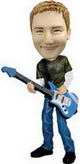 Personal custom Male - carrying a guitar bobbleheads