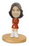 Standing little girl bobble head doll