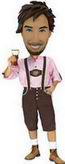 German Beer Drinker bobble head doll