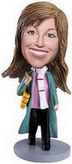 Womanbobble head doll with coat