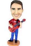 Design personalised cusotm Guitar Player Bobblehead